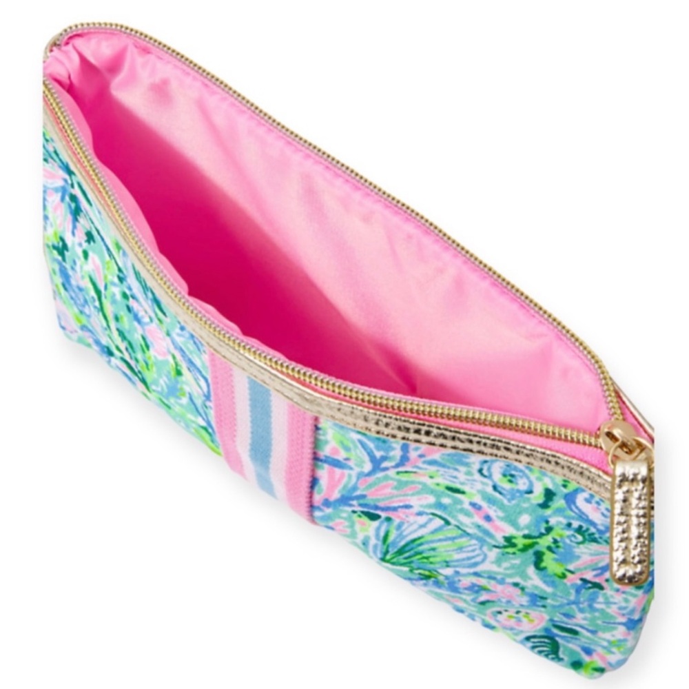 Lilly Pulitzer Soleil It On Me Zipper Pouch in Surf Blue - Picture 6 of 9